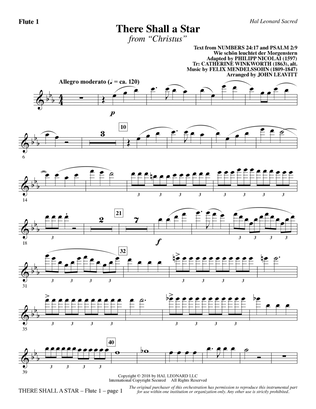 Book cover for There Shall a Star (arr. John Leavitt) - Flute 1