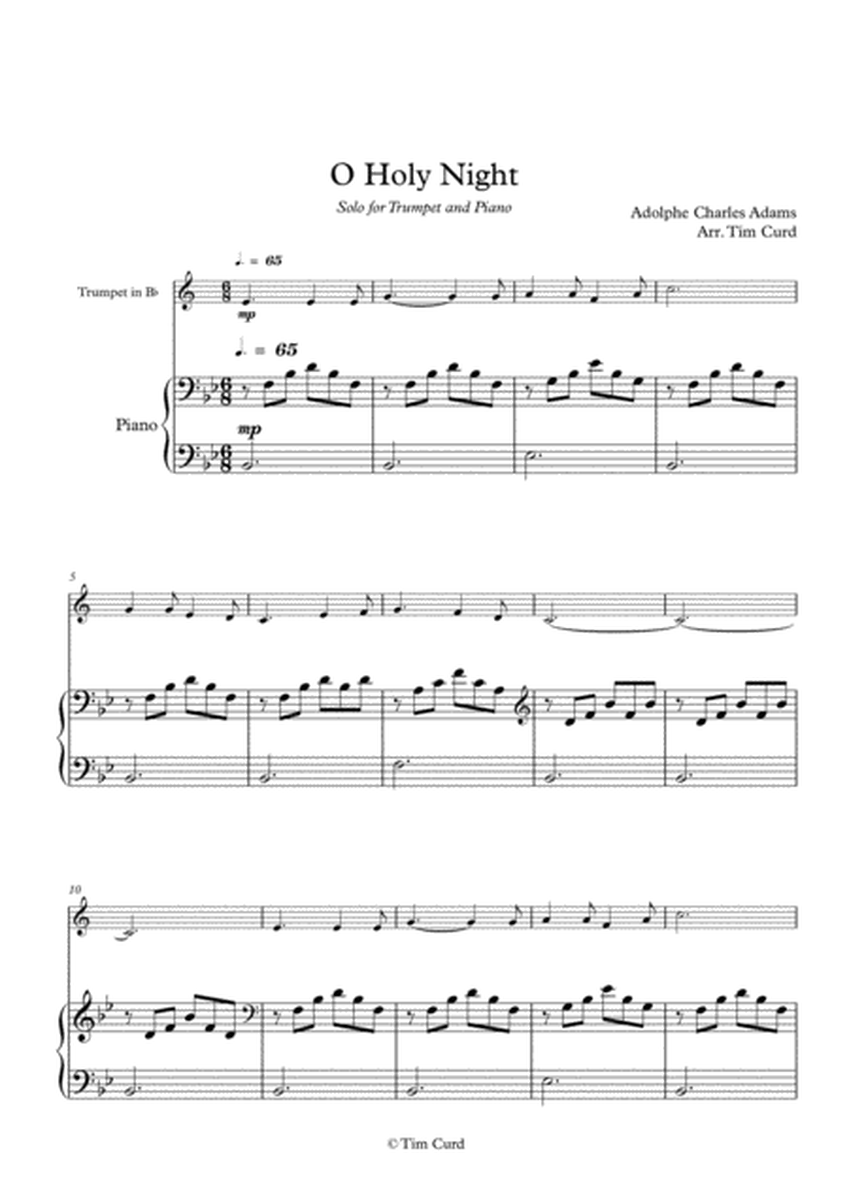 O Holy Night. For Solo Trumpet in Bb and Piano image number null