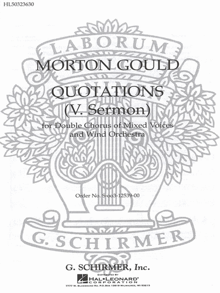 Sermon From Quotations With Orchestra