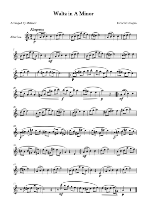 Book cover for Waltz in A Minor | B. 150, Op. Posth. | Chopin | Alto Sax