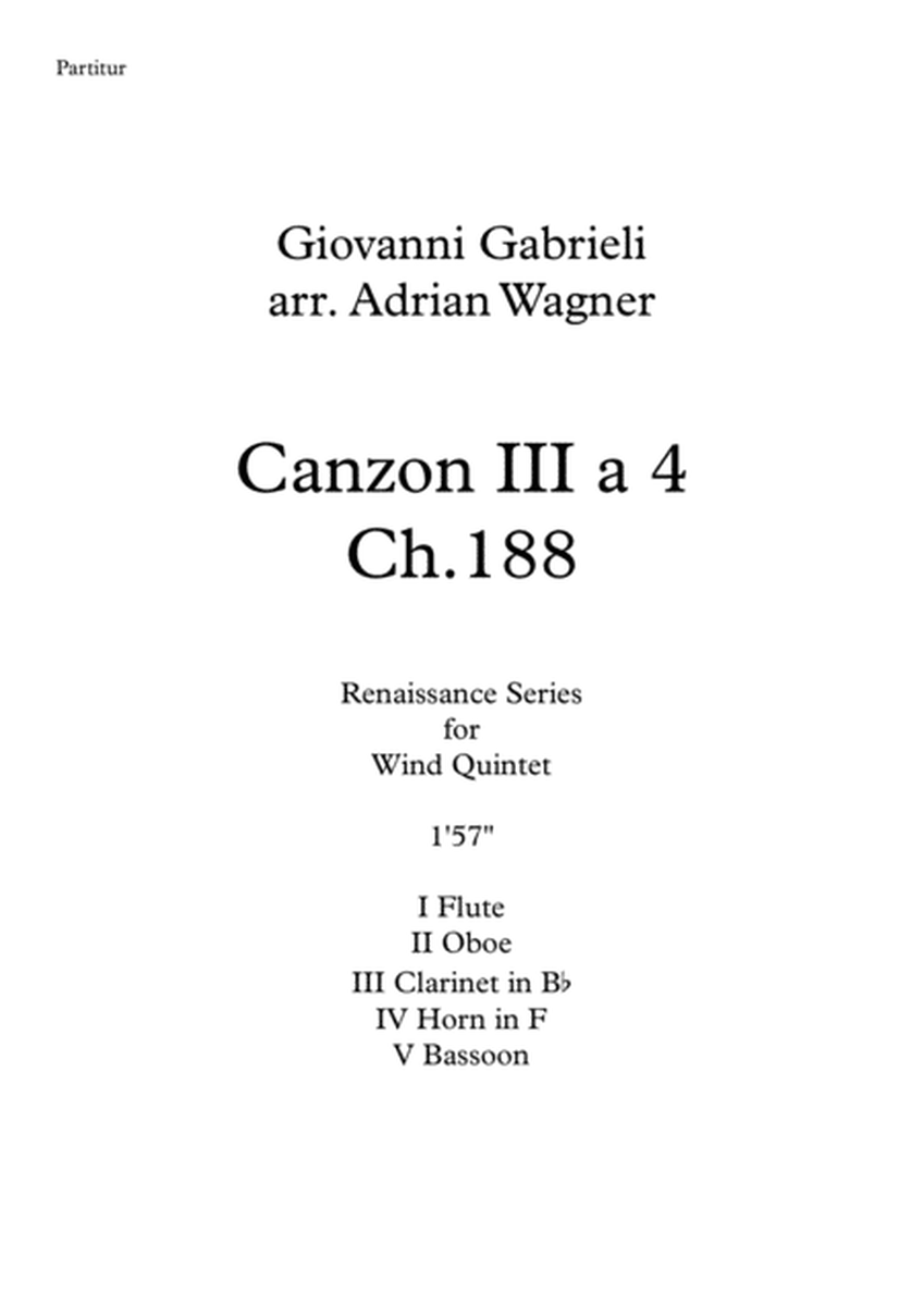 Canzon III a 4 Ch.188 (Giovanni Gabrieli) Wind Quintet arr. Adrian Wagner image number null