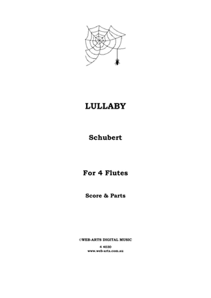 Book cover for LULLABY for 4 flutes - SCHUBERT