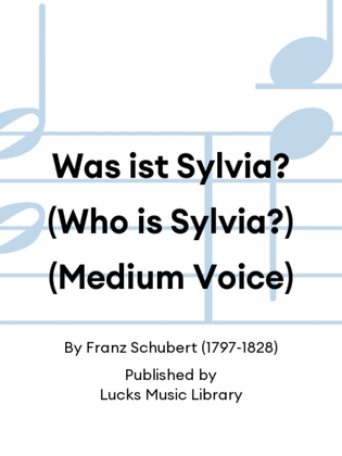 Book cover for Was ist Sylvia? (Who is Sylvia?) (Medium Voice)