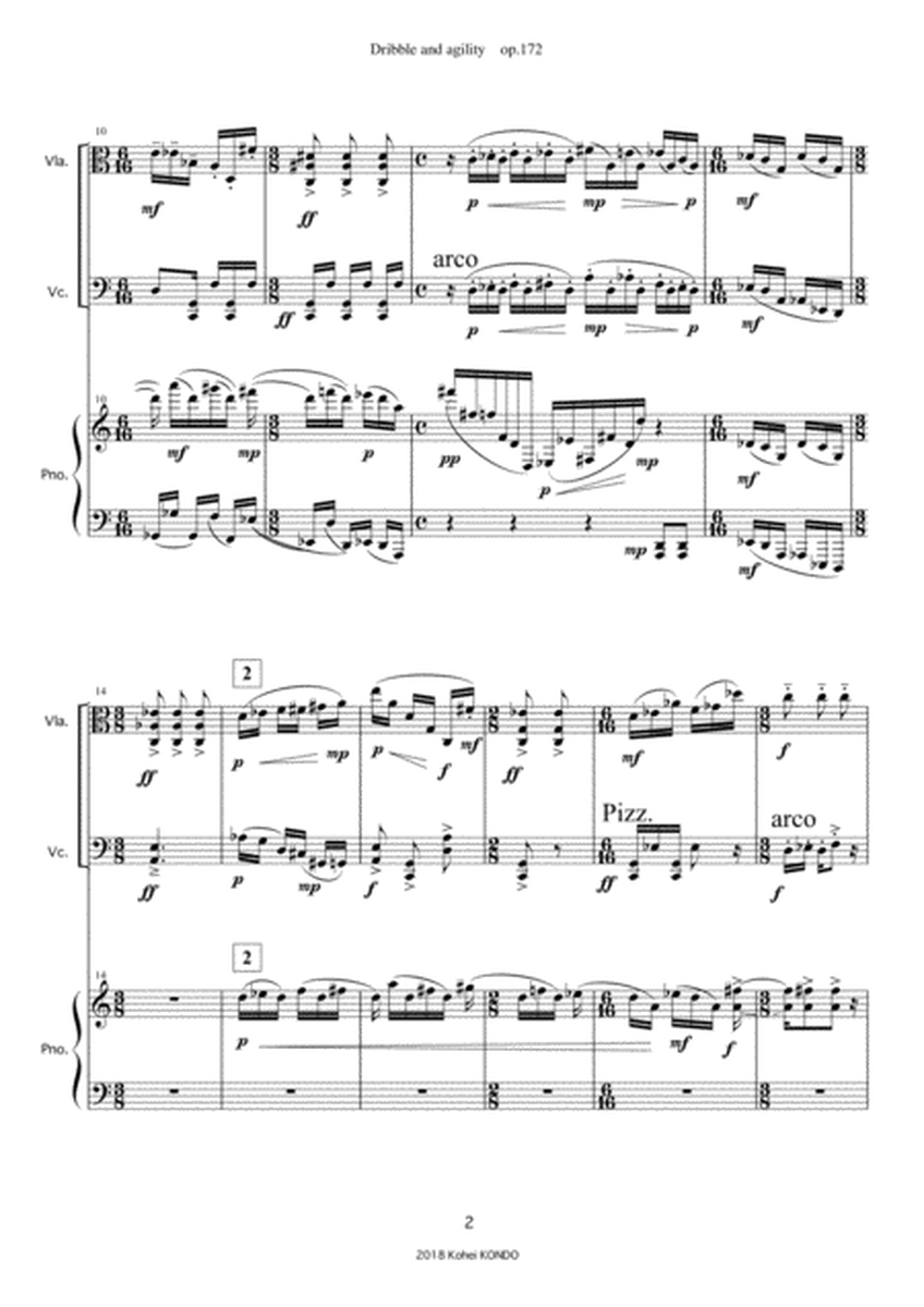 Trio for viola,cello and piano Dribble and agility Op.172