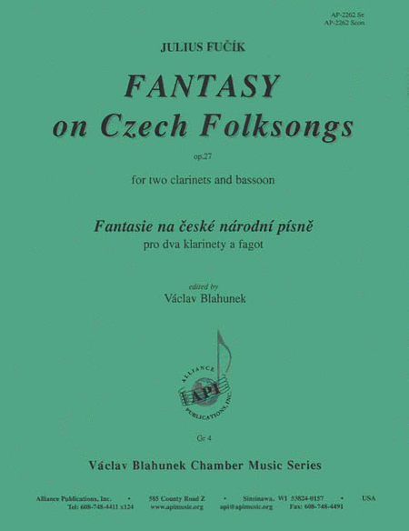 Fantasy On Czech Folk Songs For 2 Clnts and Bsn
