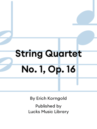 Book cover for String Quartet No. 1, Op. 16