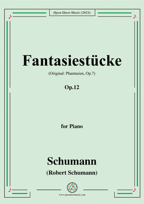 Book cover for Schumann-Fantasiestucke,Op.12,eight pieces,for Piano