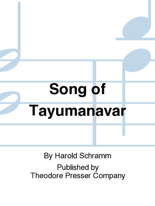 Book cover for Song Of Tayumanavar