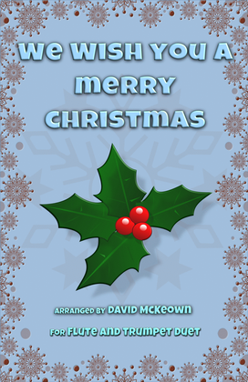 Book cover for We Wish You a Merry Christmas, Jazz Style, for Flute and Trumpet Duet