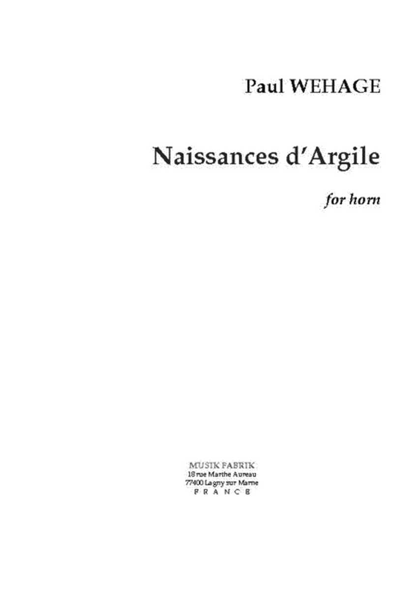 Naissances d'Argile