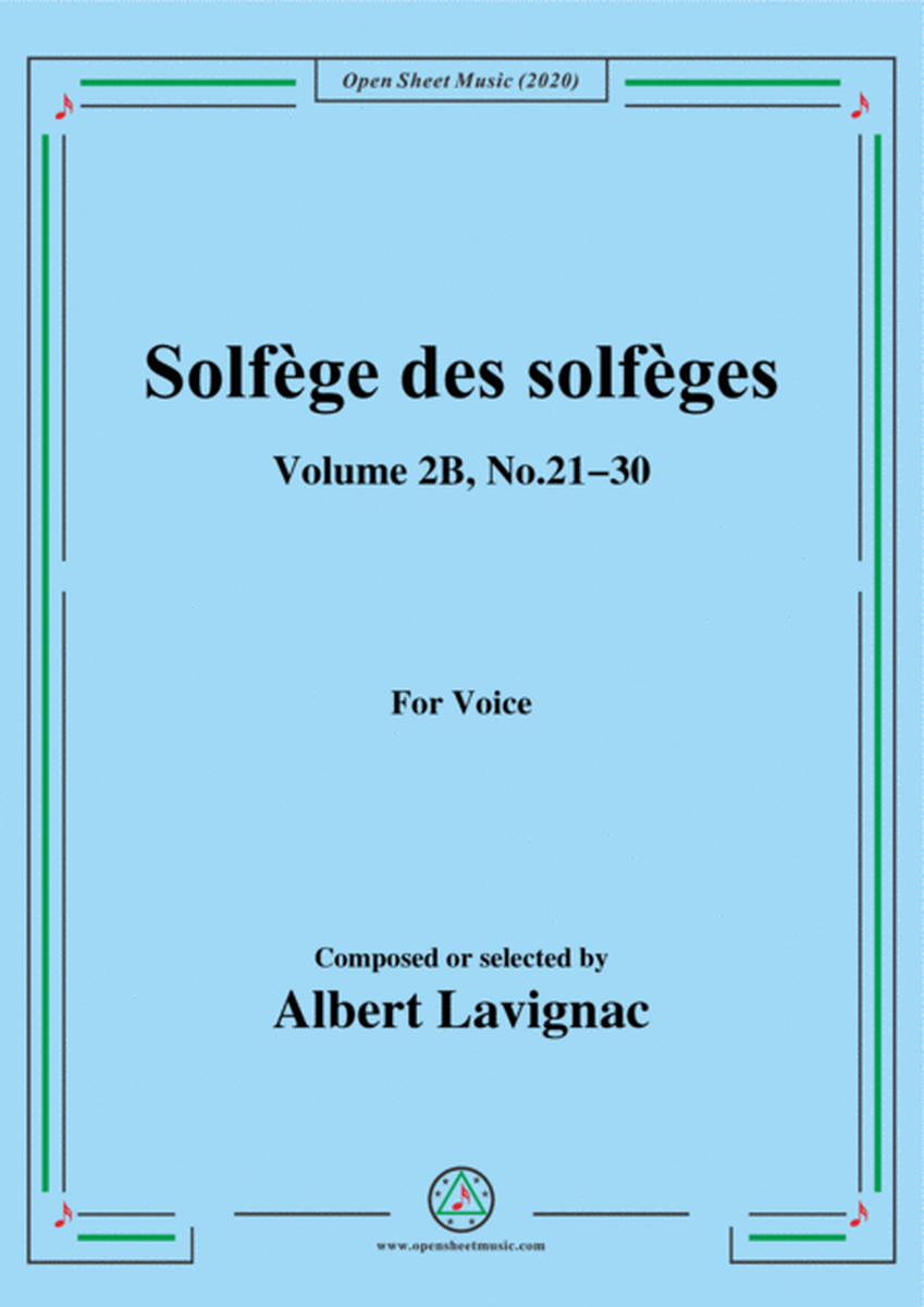 Lavignac-Solfège des solfèges,Volume 2B,No.21-30,for Voice image number null