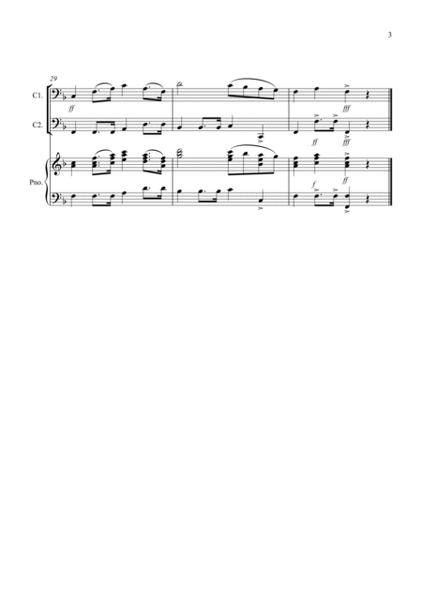 Bridal Chorus "Here Comes The Bride" for Cello Duet image number null