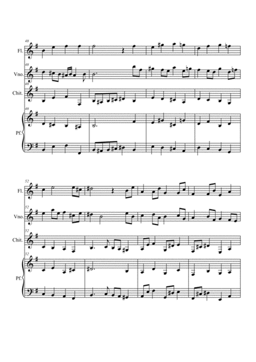 Bourree in mi minore (classic version). Quartet image number null