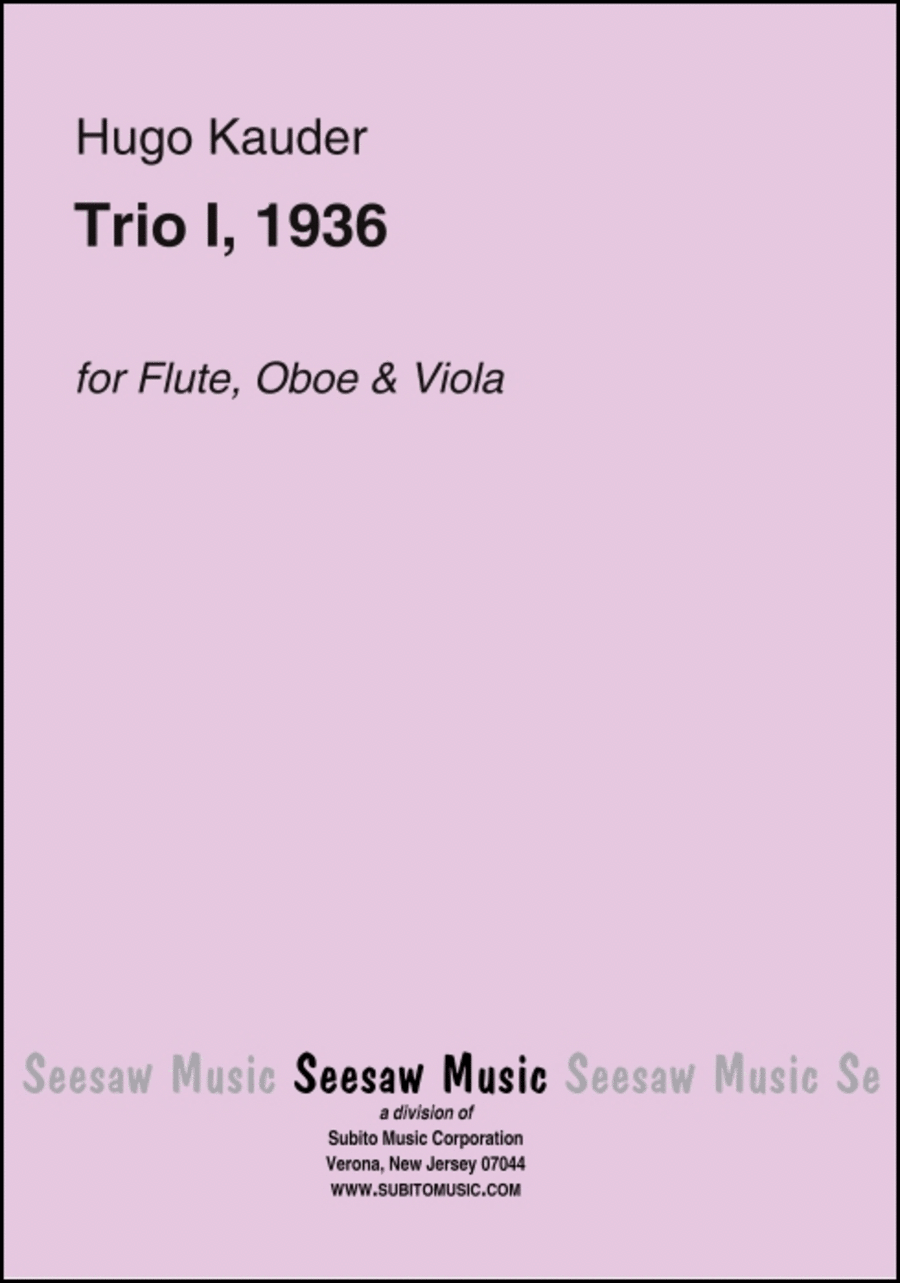 Trio I, 1936