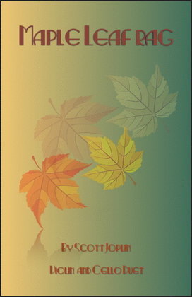 Book cover for Maple Leaf Rag, by Scott Joplin, Violin and Cello Duet