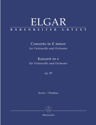 Book cover for Concerto for Violoncello and Orchestra in E minor, op. 85