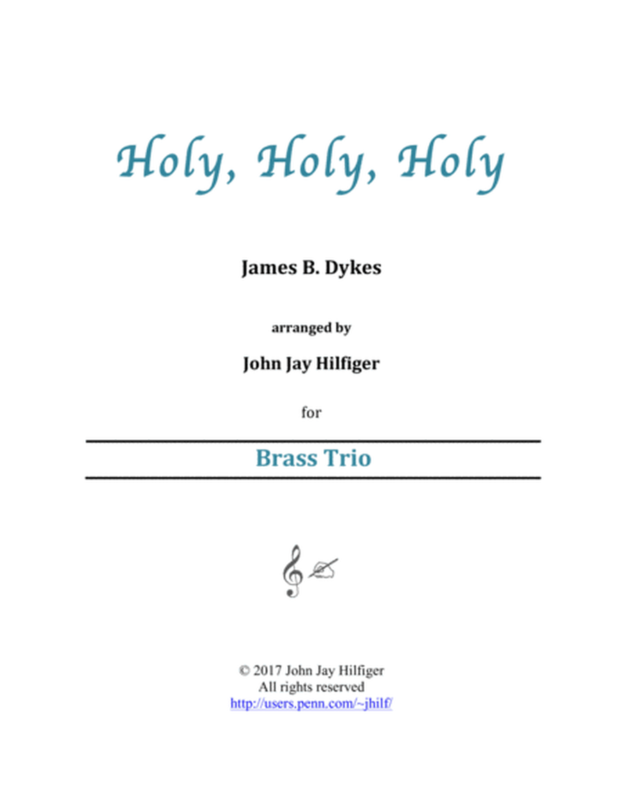 Holy, Holy, Holy for Brass Trio image number null