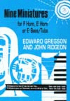 Book cover for Nine Miniatures for Eb Bass/Tuba (Bass Clef)