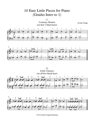 Book cover for 10 Easy Little Pieces for Piano (Grades Intro to 1)