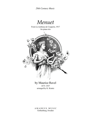 Book cover for Menuet from Le tombeau de Couperin for piano trio