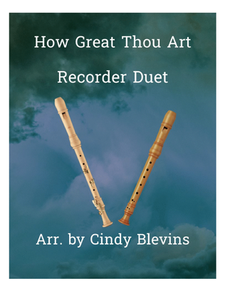 Book cover for How Great Thou Art, Recorder Duet