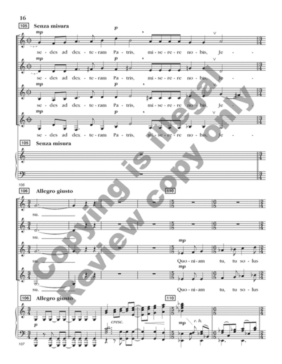 Gloria (Choral Score)