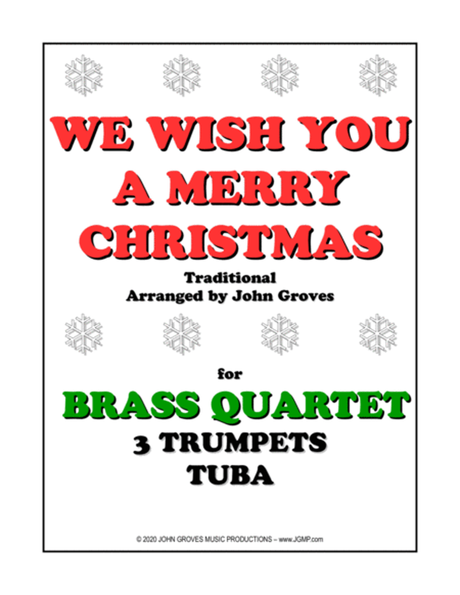 We Wish You A Merry Christmas - 3 Trumpet & Tuba (Brass Quartet) image number null