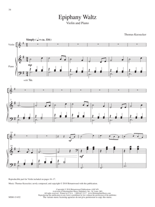 Epiphany Waltz (Piano and Violin) (Downloadable)