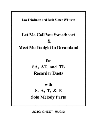 Book cover for Two Love Songs for Recorder Duets and Solos