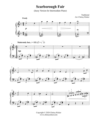 Book cover for Scarborough Fair (jazzy version) - intermediate piano