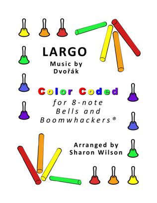 Book cover for Largo for 8-note Bells and Boomwhackers® (with Color Coded Notes)