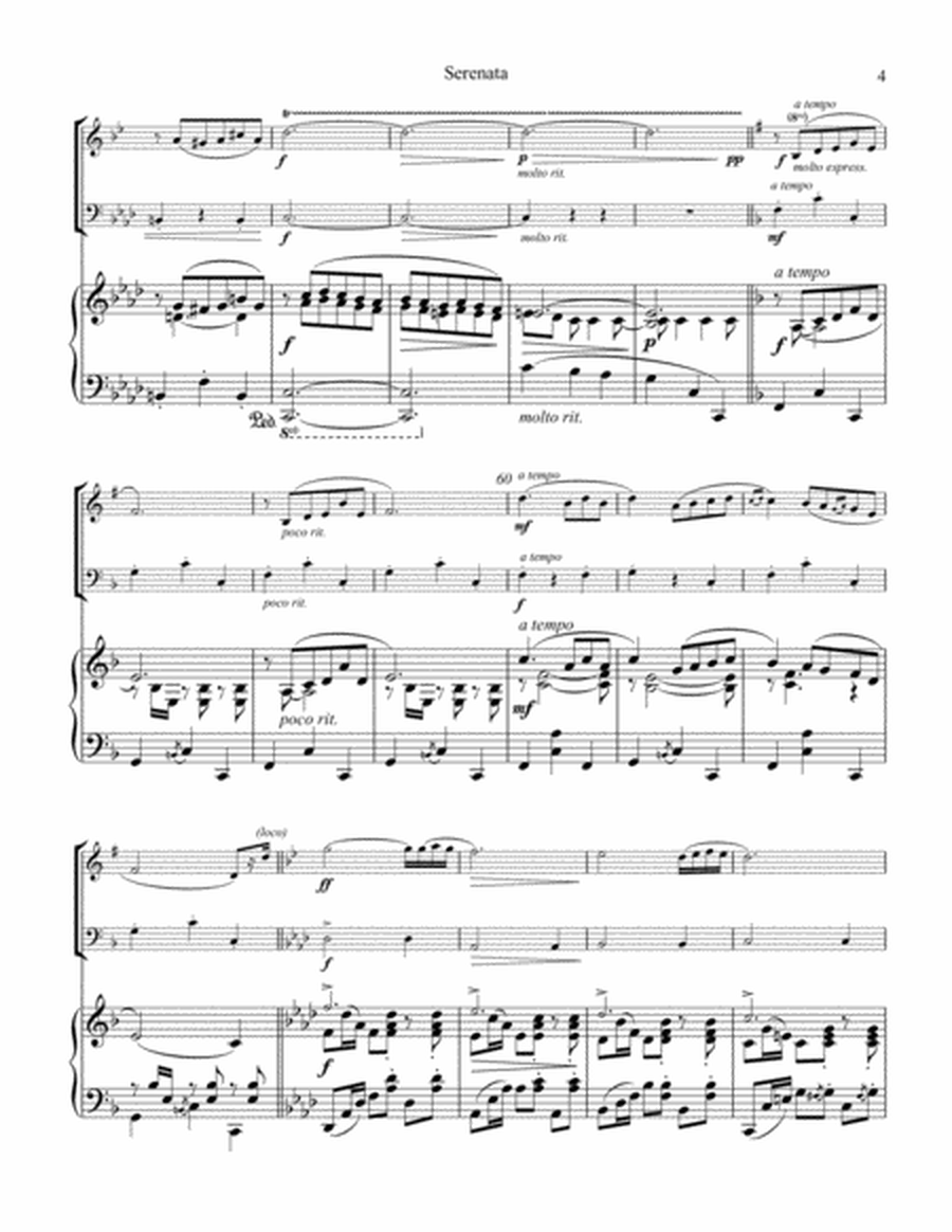 Serenata espanola, trio for trumpet in Bb, contrabass and piano image number null