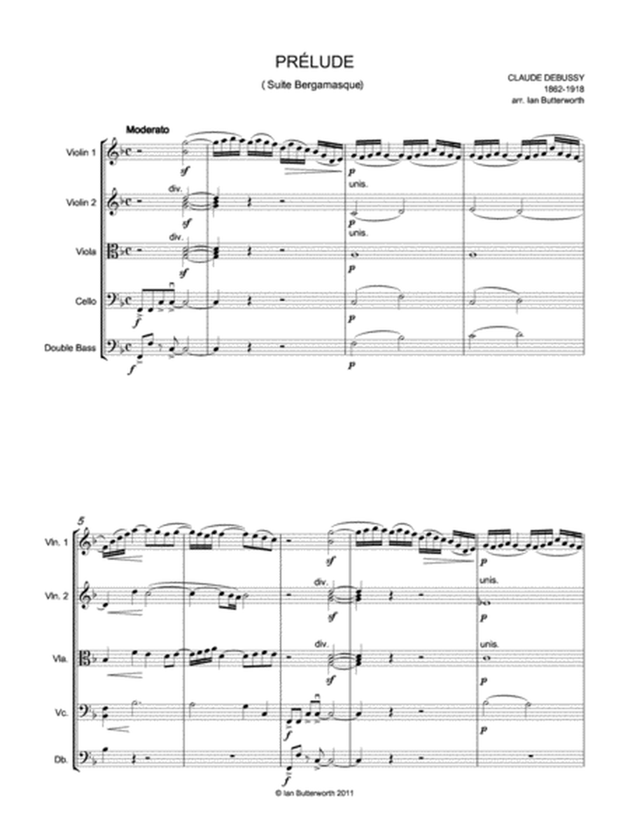 DEBUSSY Prélude (Suite Bergamasque) image number null