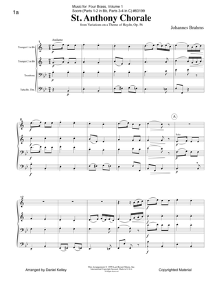 Music for Four Brass - Volume 1 - Score 60199