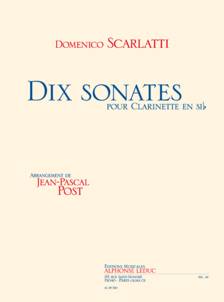 Dix Sonates Pour Clarinette En Si B