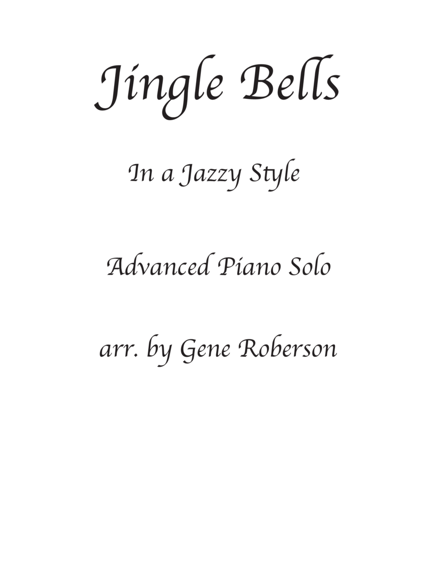 Jingle Bells in A Jazzy Style Piano Solo