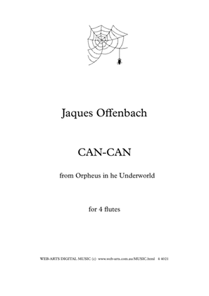 Book cover for CAN-CAN from Orpheus in the Underworld for 4 flutes - OFFENBACH