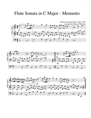 Book cover for Menuet from Flute Sonata in C