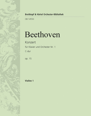 Book cover for Piano Concerto No. 1 in C major Op. 15