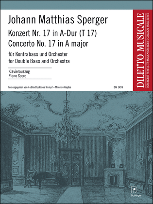 Book cover for Konzert Nr. 17 A-Dur (T17)