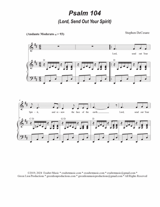 Psalm 104 (Vocal solo - Medium Key)