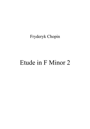 Book cover for Etude in F Minor 2