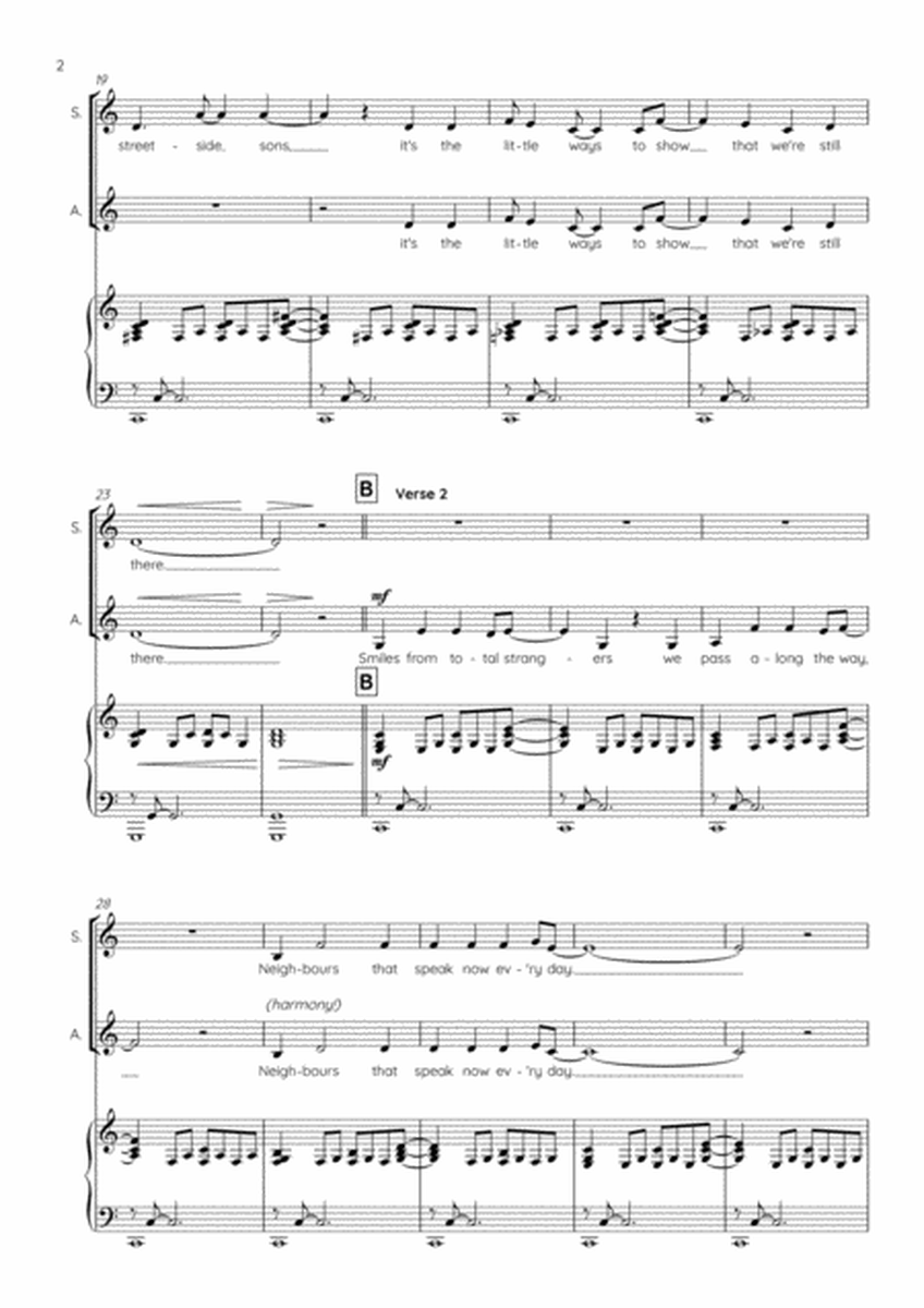 The Little Things (A Choir Lock Down Song) - Chris Lawry - SA Choir (SAA Opt.) image number null