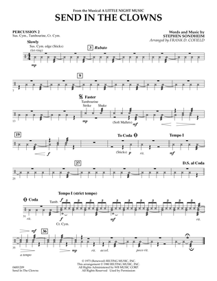 Send in the Clowns (from A Little Night Music) (arr. Frank Cofield) - Percussion 2