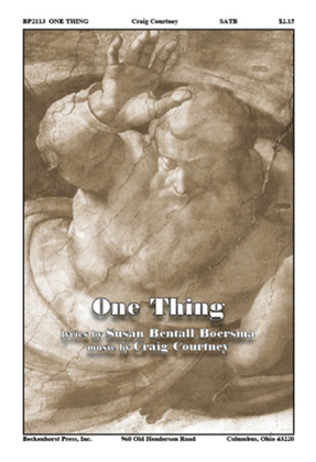 Book cover for One Thing