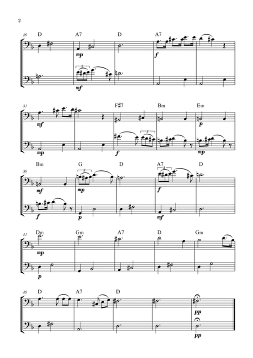 Serenade | Schubert | Trobone duet | Chords image number null