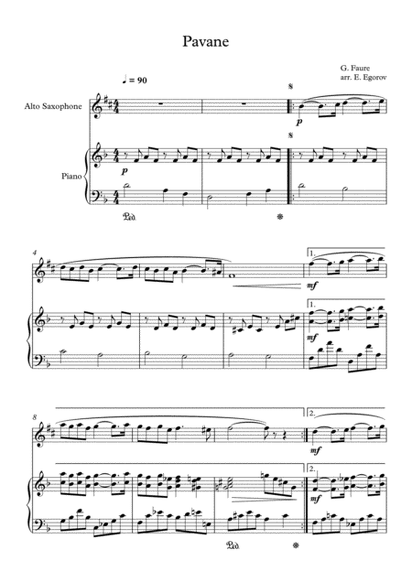 Pavane, Gabriel Faure, For Alto Saxophone & Piano image number null