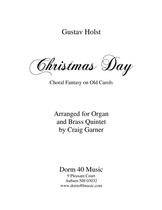 Book cover for Christmas Day (Choral Fantasy on Old Carols) for Organ and Brass Quintet