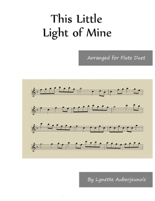 Book cover for This Little Light of Mine - Flute Duet
