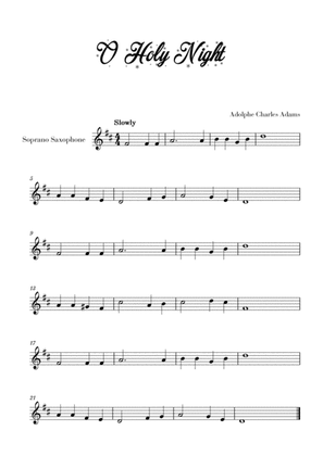 Book cover for O Holy Night (for Soprano Saxophone)